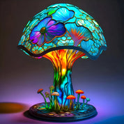 GlowBloom – Stained Glass Plant Table Lamp