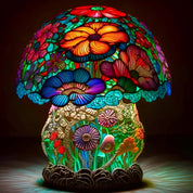 GlowBloom – Stained Glass Plant Table Lamp