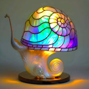 GlowBloom – Stained Glass Plant Table Lamp