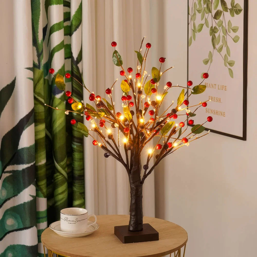 Arden – Red Berry Blossom Tree Lamp