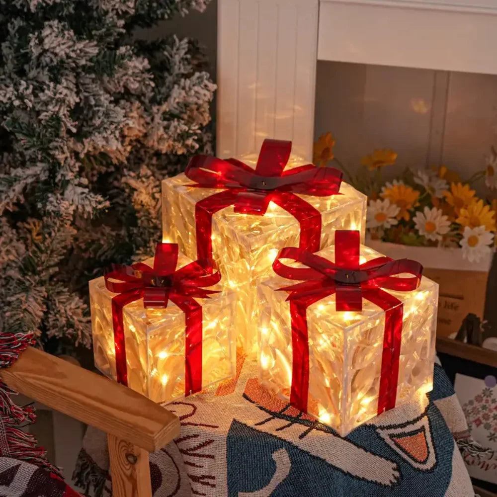 Festira – Lighted Christmas Gift Boxes (Set of 3)