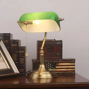 EmeraldGlow – Vintage Banker’s Table Lamp