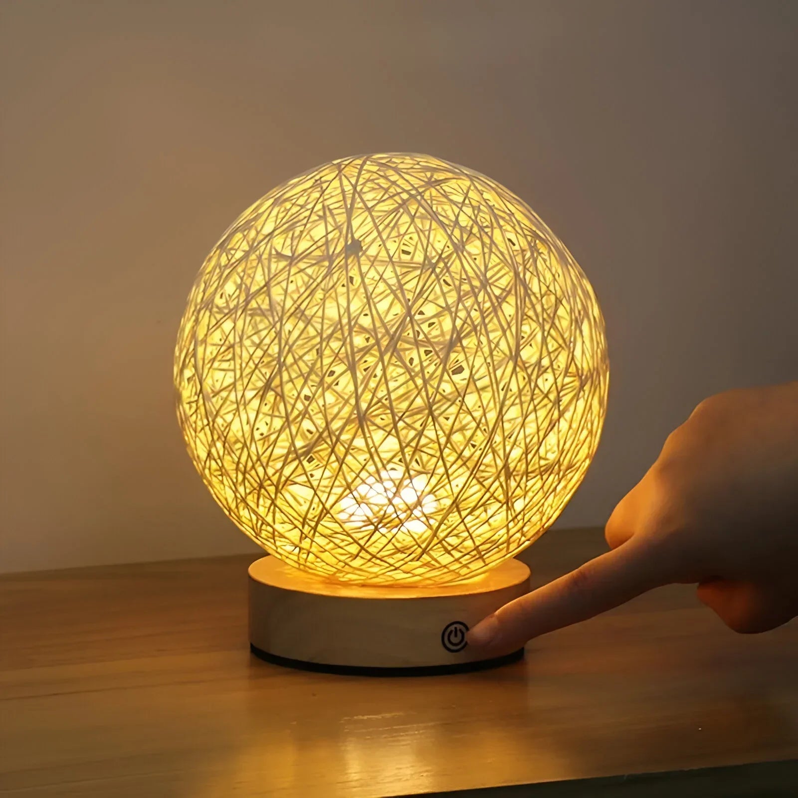 RayaGlow – Handwoven Rattan Table Lamp