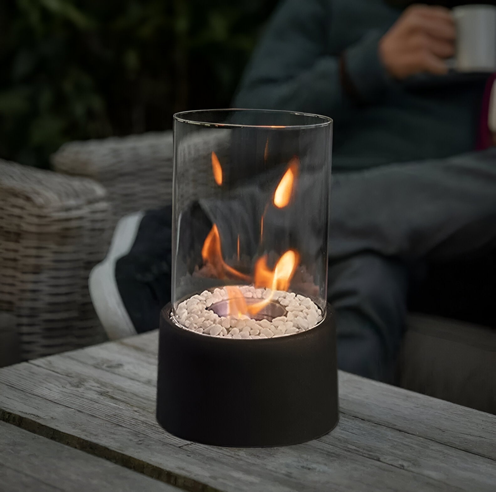 LumeFlame – Portable Table Lamp with Fire Lantern Effect