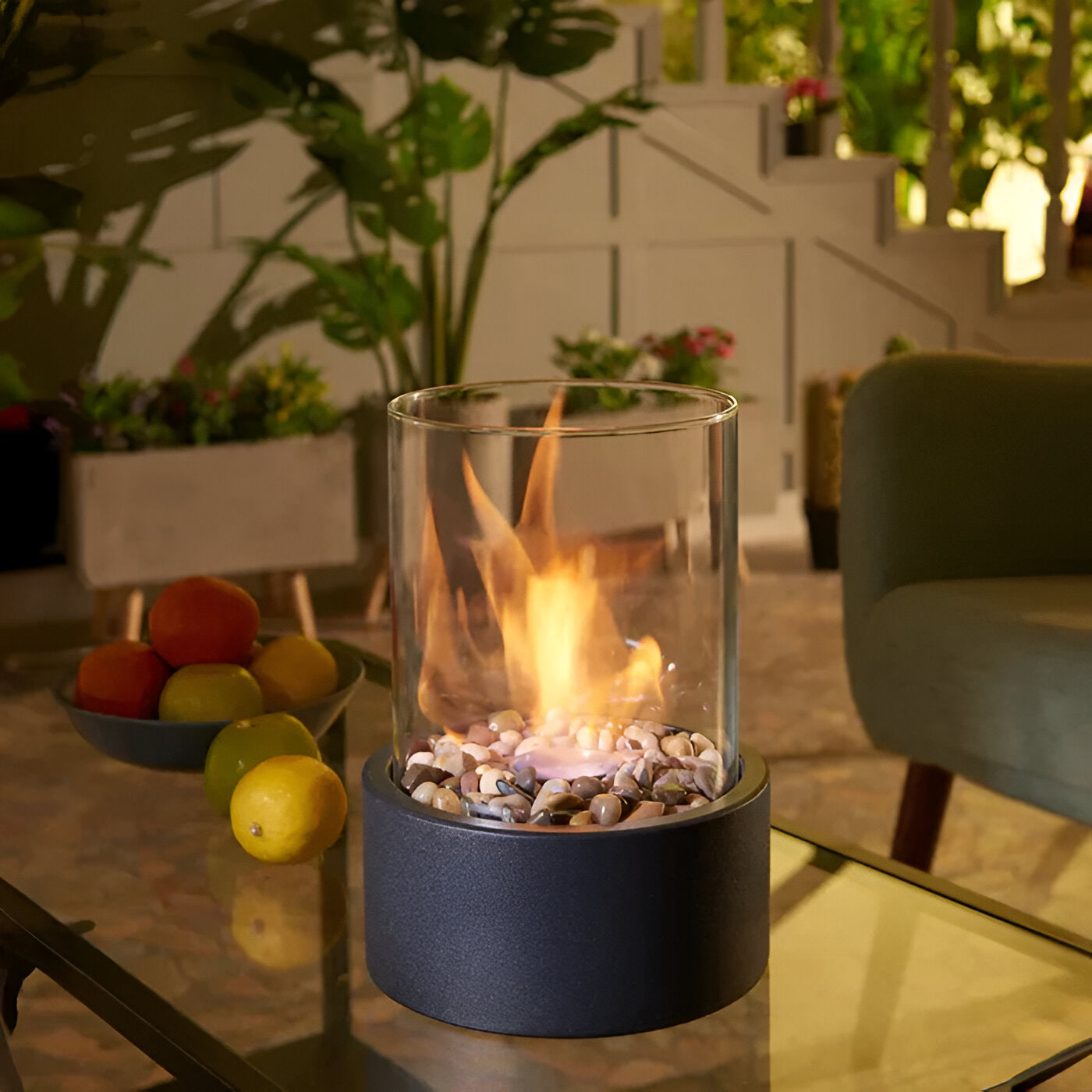 LumeFlame – Portable Table Lamp with Fire Lantern Effect