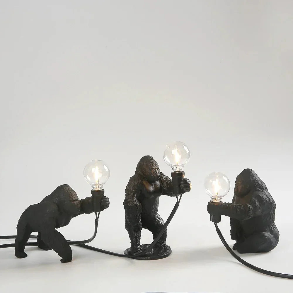 LumoGorilla – Resin Night Table Lamp
